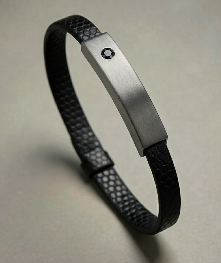 LYNGOT TITANE | Black Diamond (Édition Furtive – Titane Grade 5 & Cuir)