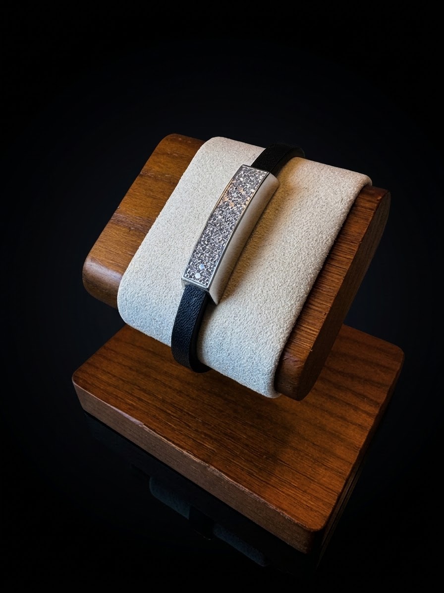 Bracelet LYNGOT L’Éclat, pavé argent et diamants blancs